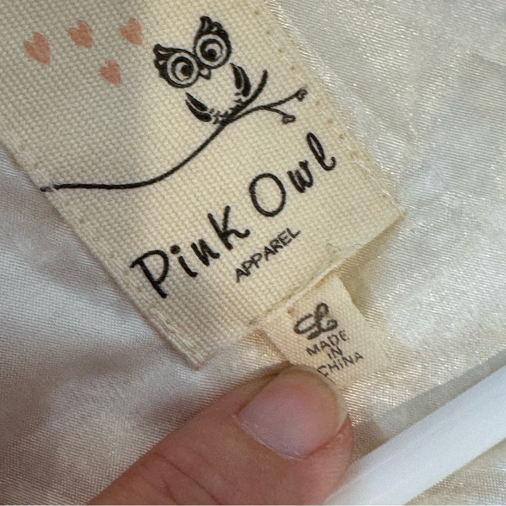 Pink Owl Faux Fur Swing Vest Ivory Size L - Picture 8 of 14